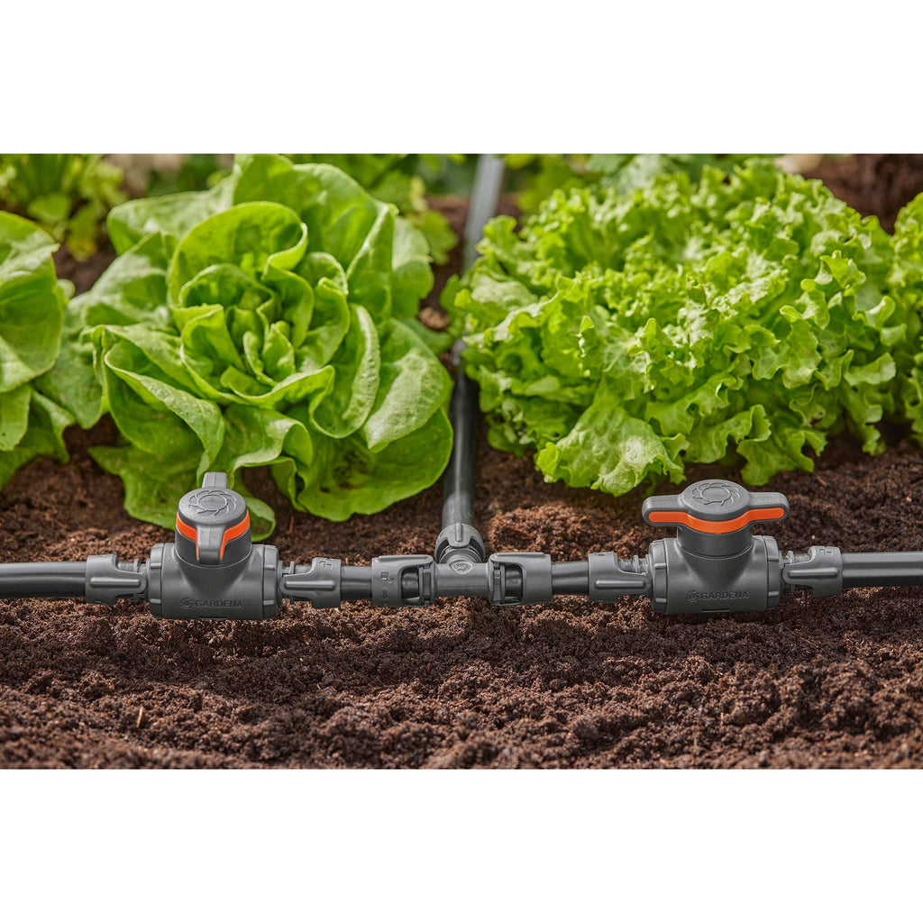 Gardena micro-drip-system afsluit- en reguleerventiel 13 mm (1 2 ) (grijs oranje)