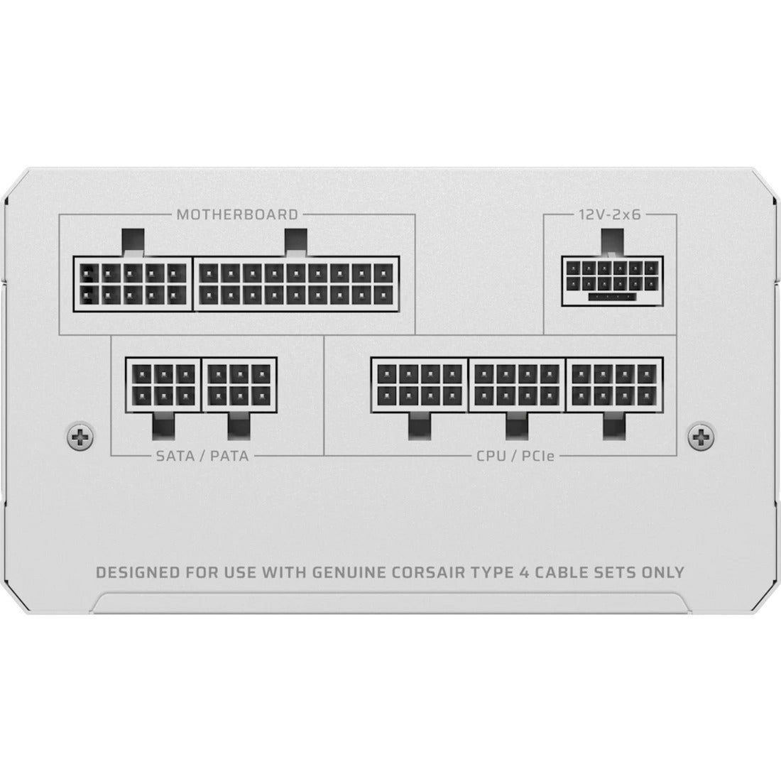 Corsair rm850e (2025) white modulaire 850 watt voeding (wit, 1x 12v-2x6, 2x pcie)