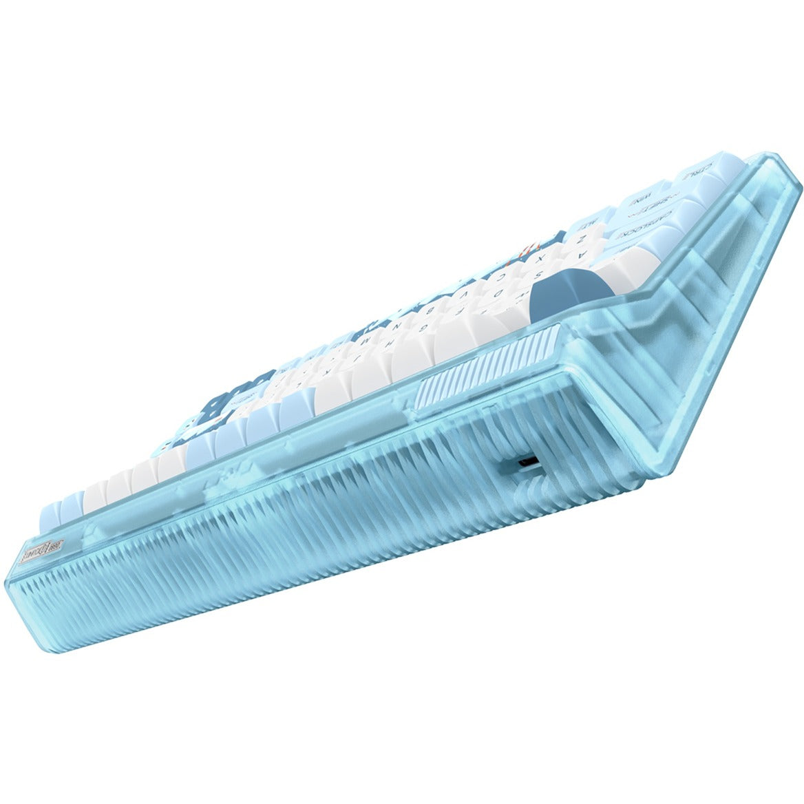 Iqunix og80 wintertide wireless mechanical keyboard (lichtblauw, us lay-out (qwerty), cherry mx red, 80% (tkl), rgb leds, hot-swappable, pbt, 2.4ghz | bluetooth 5.1 | usb-c)