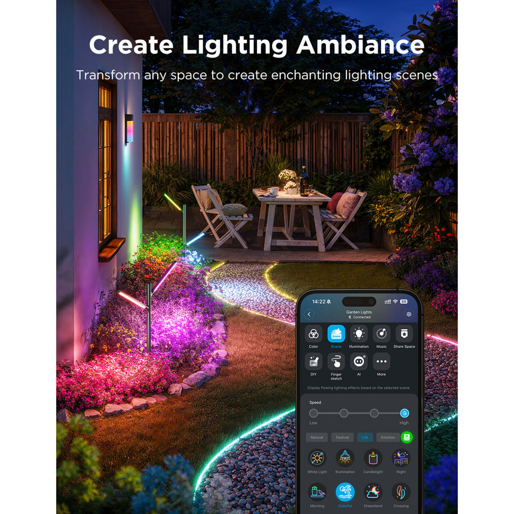 Govee outdoor garden lights - 2-pack sfeerverlichting (2,4ghz-wifi + bluetooth)