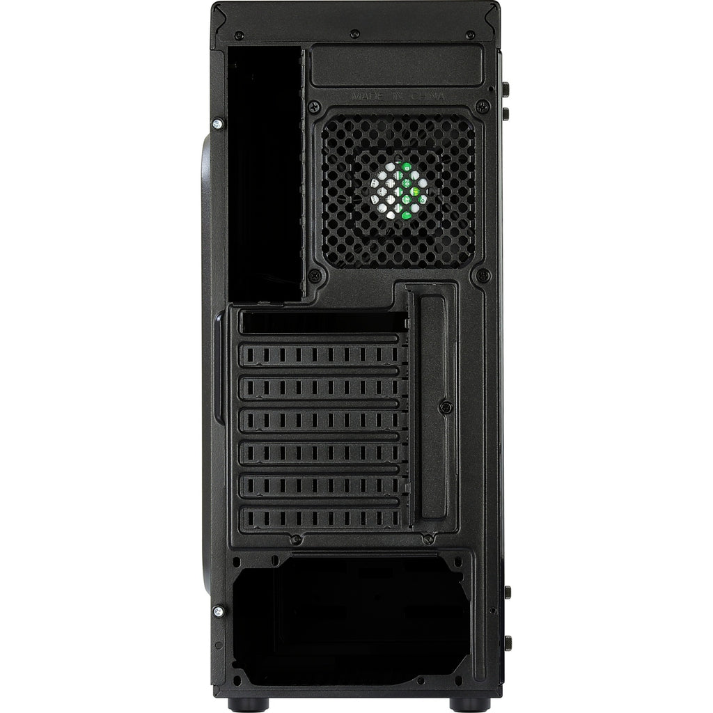 Aerocool shard midi tower behuizing (zwart | 3x usb-a | rgb | window)