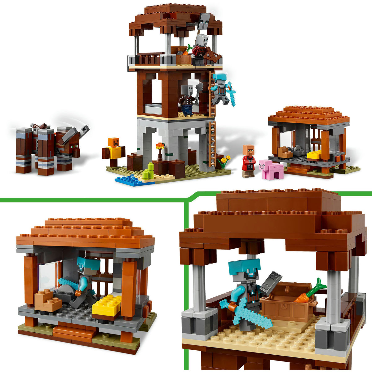 LEGO Minecraft 21278 Der Plünderer-Außenposten und Zerstörer