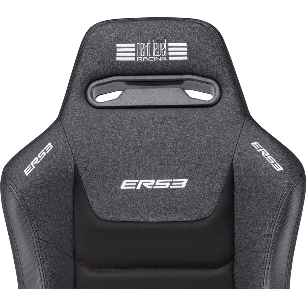 Next level racing ers3 elite reclining seat - pu leder suède edition gamestoel (zwart)