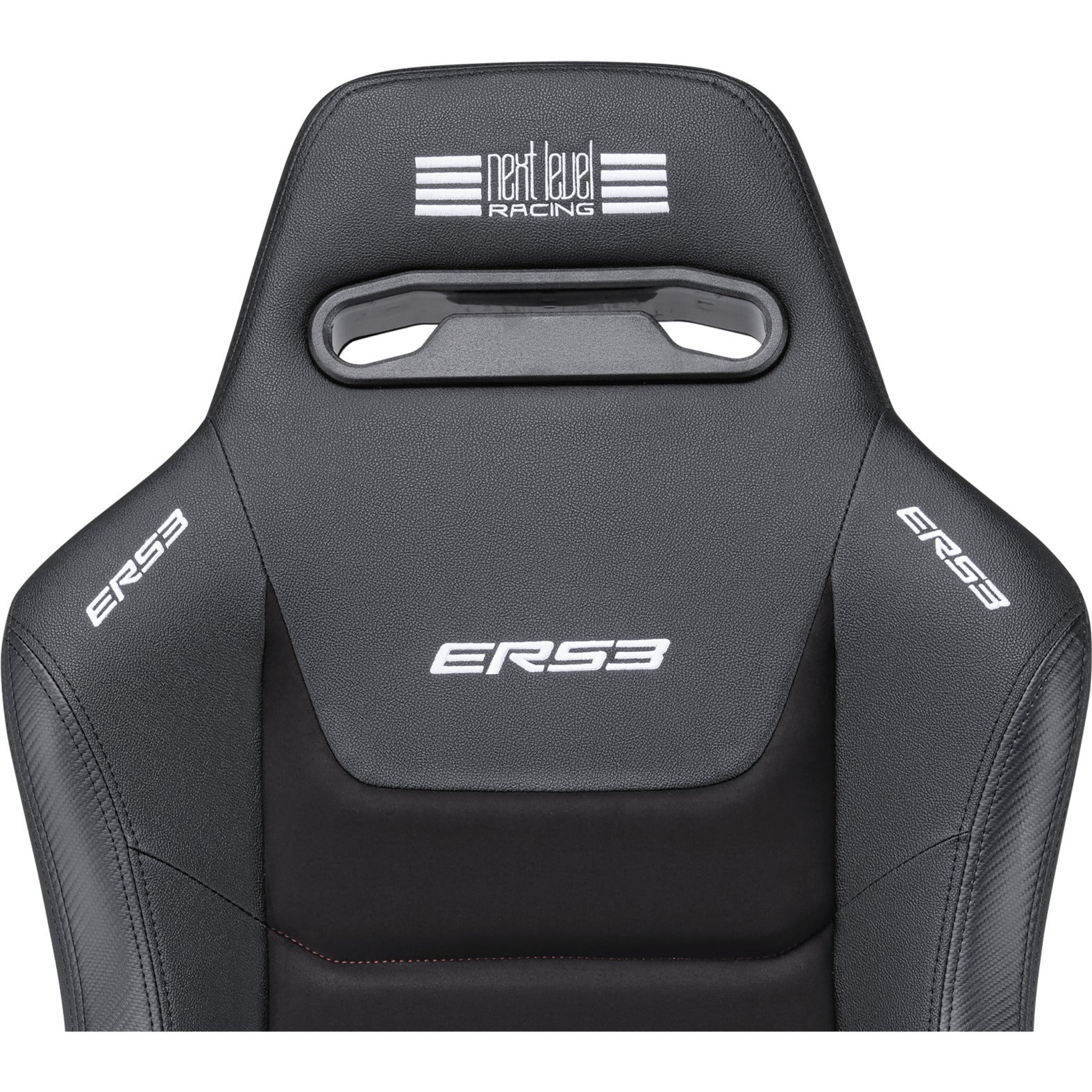 Next level racing ers3 elite reclining seat - pu leder suède edition gamestoel (zwart)