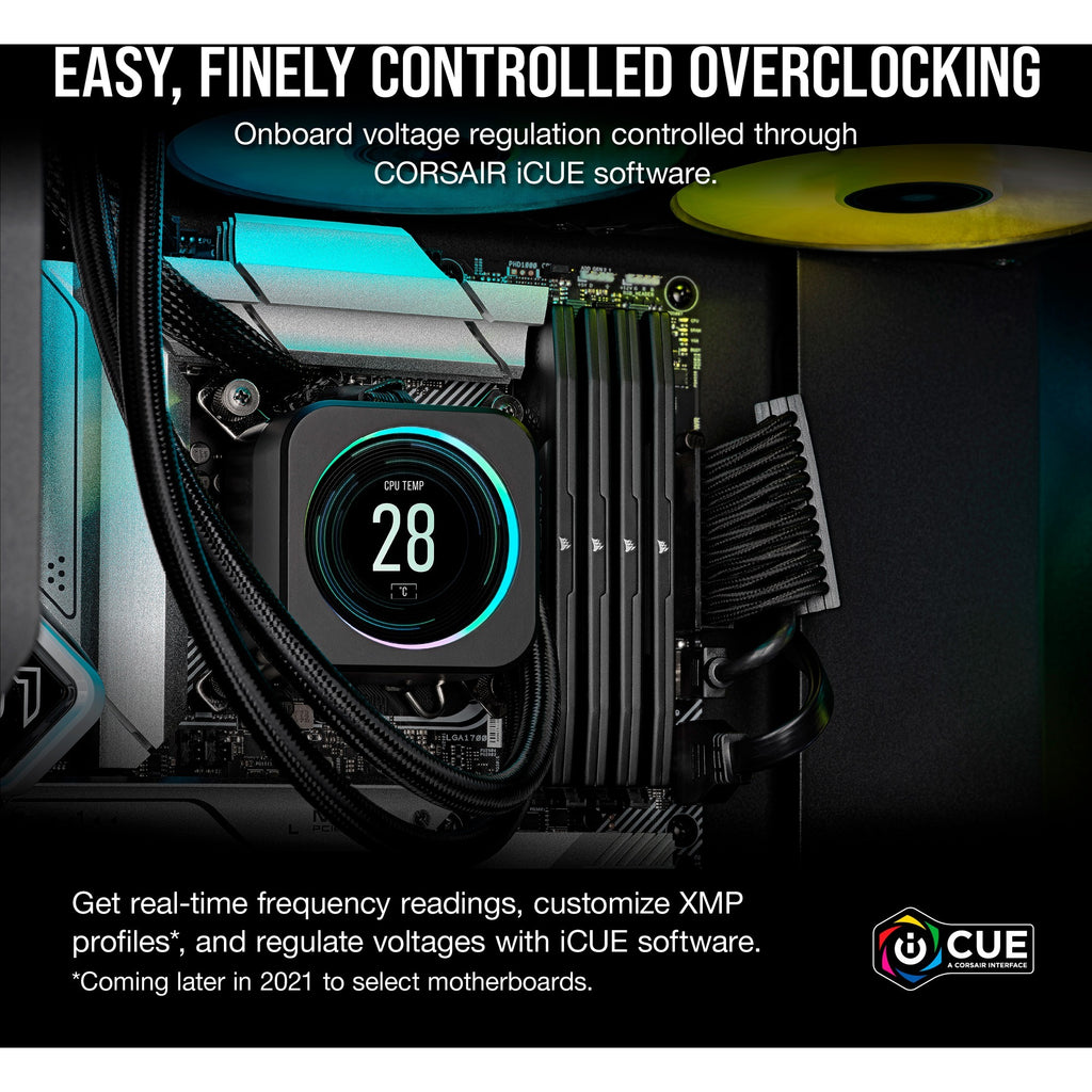 Corsair vengeance 32 gb ddr5-6400 (2x 16 gb) werkgeheugen (zwart, cmk32gx5m2b6400c32, xmp)