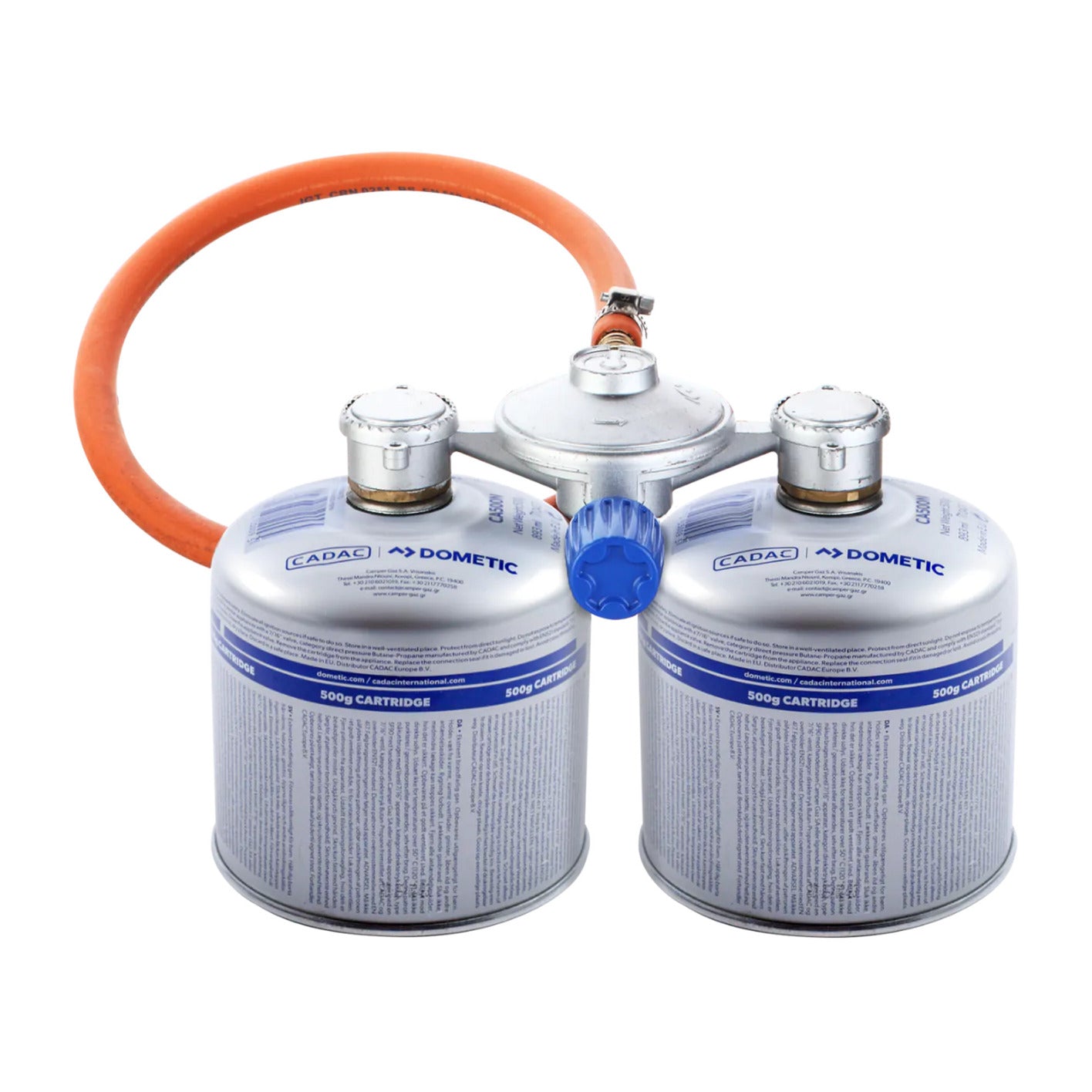 Cadac dual power pak drukregelaar (30mbar, met 85cm gasslang)