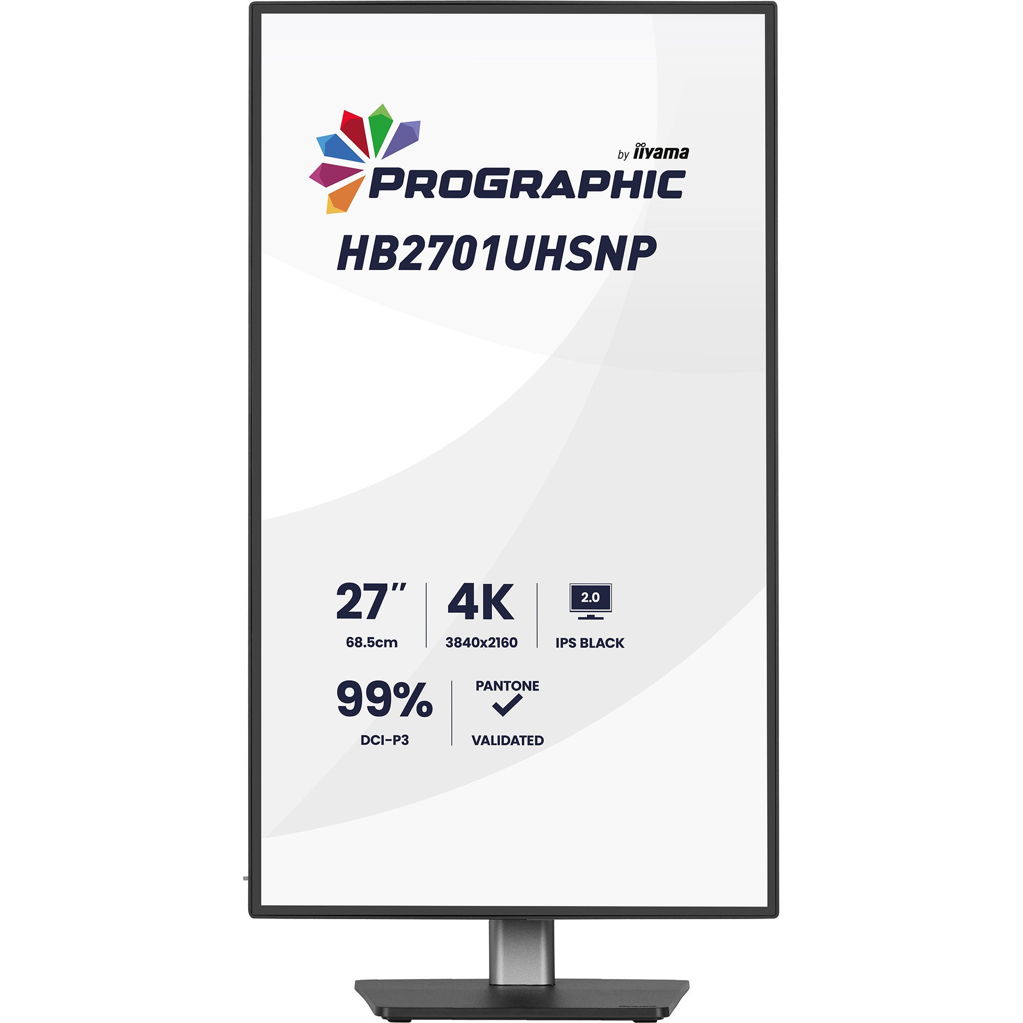 Iiyama prographic hb2701uhsnp-b1 27 4k uhd monitor (zwart (mat), hdmi, displayport, usb-c, audio)