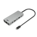Act connectivity usb-c 4k 8k 60hz dockingstation (grijs)