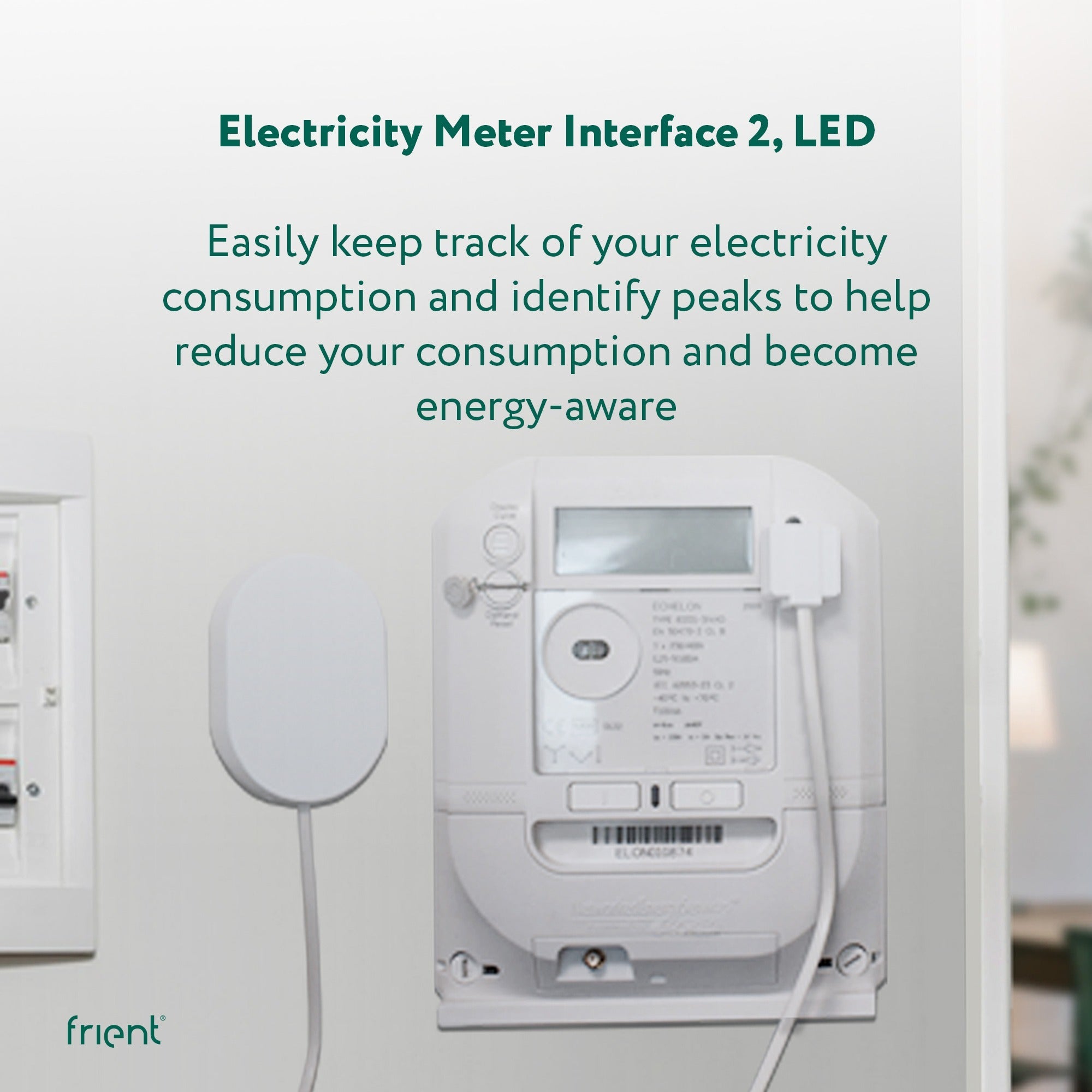 Ty frient electrici meter interface 2, led energiebesparing (wit, zigbee 3.0)