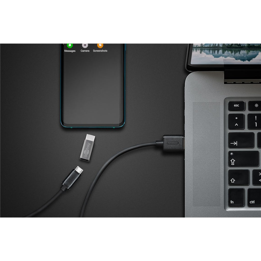 Goobay usb-c naar micro-usb adapter (grijs)