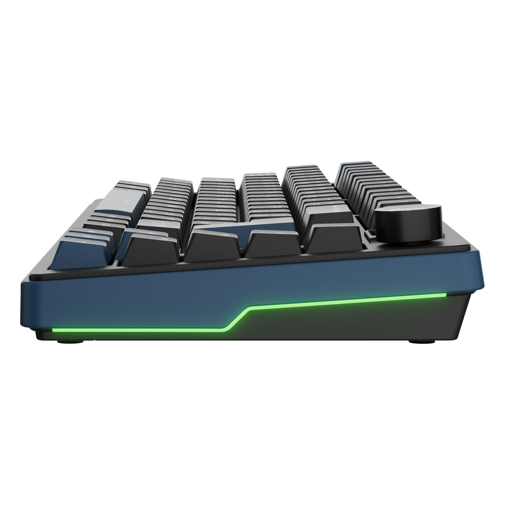Ducky ok-m-75 rgb mechanisch toetsenbord (zwart, us lay-out (qwerty), ktt linear, 75%, rgb, hot-swap, pbt, 2.4 ghz | bluetooth | usb-c)