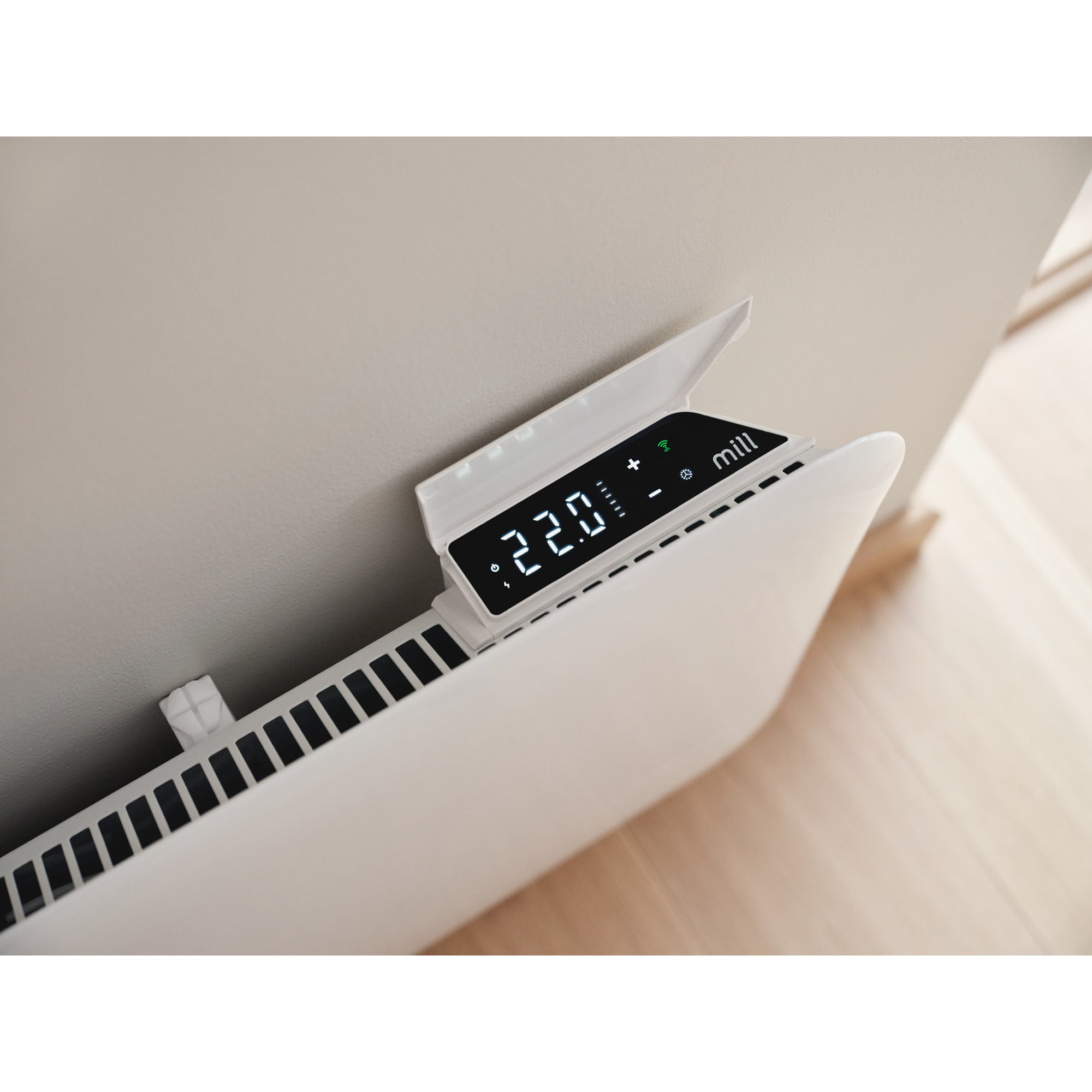Mill steel wifi paneelverwarming pa700wifi4, 700 watt convector (wit, wifi 2,4 ghz (wifi 6), bluetooth 5.2, zigbee 3.0 + app)