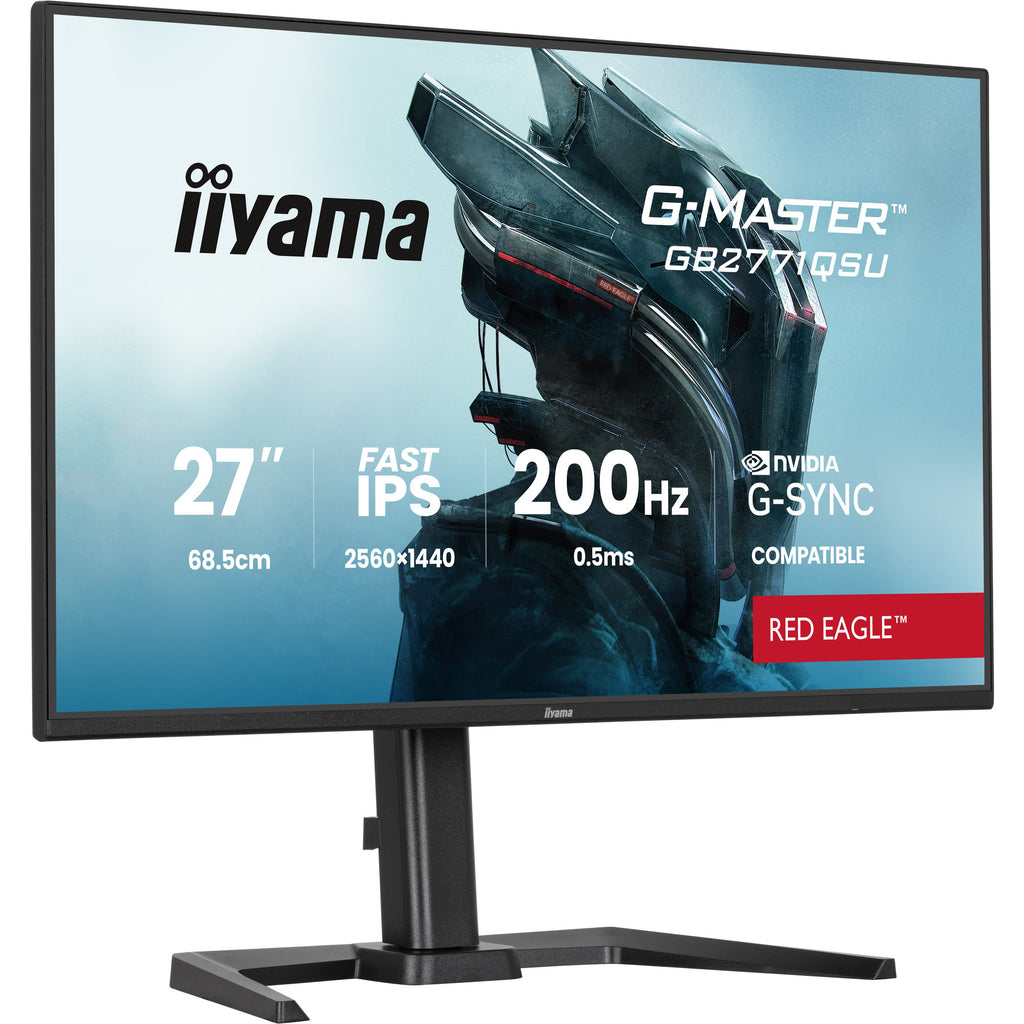 Iiyama g-master red eagle gb2771qsu-b1 27 gaming monitor (zwart, 2x hdmi, displayport, 2x usb-a, 2x usb-c, 200 hz)