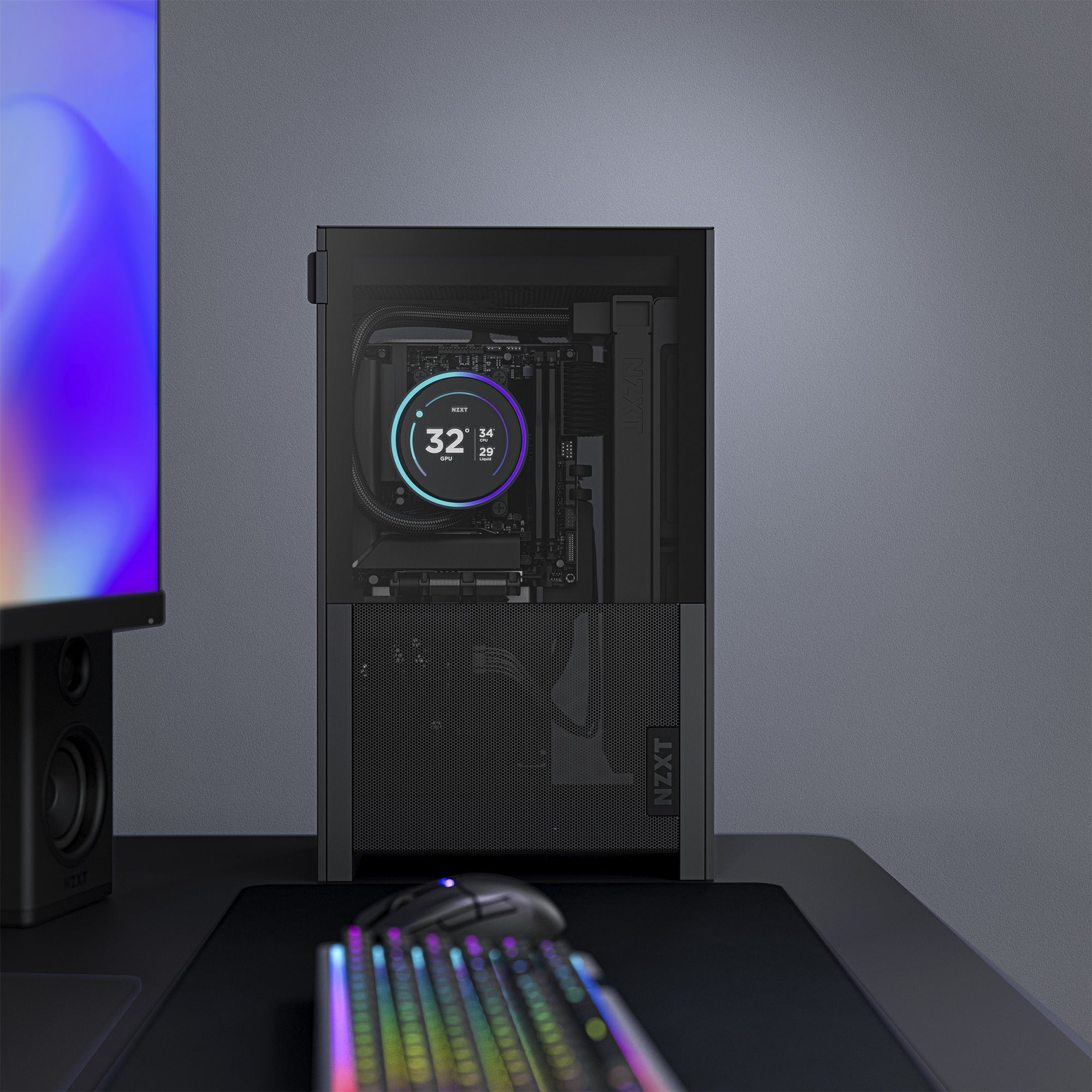 Nzxt h2 flow mini tower behuizing (zwart | 2x usb-a | 1x usb-c | tempered glass)
