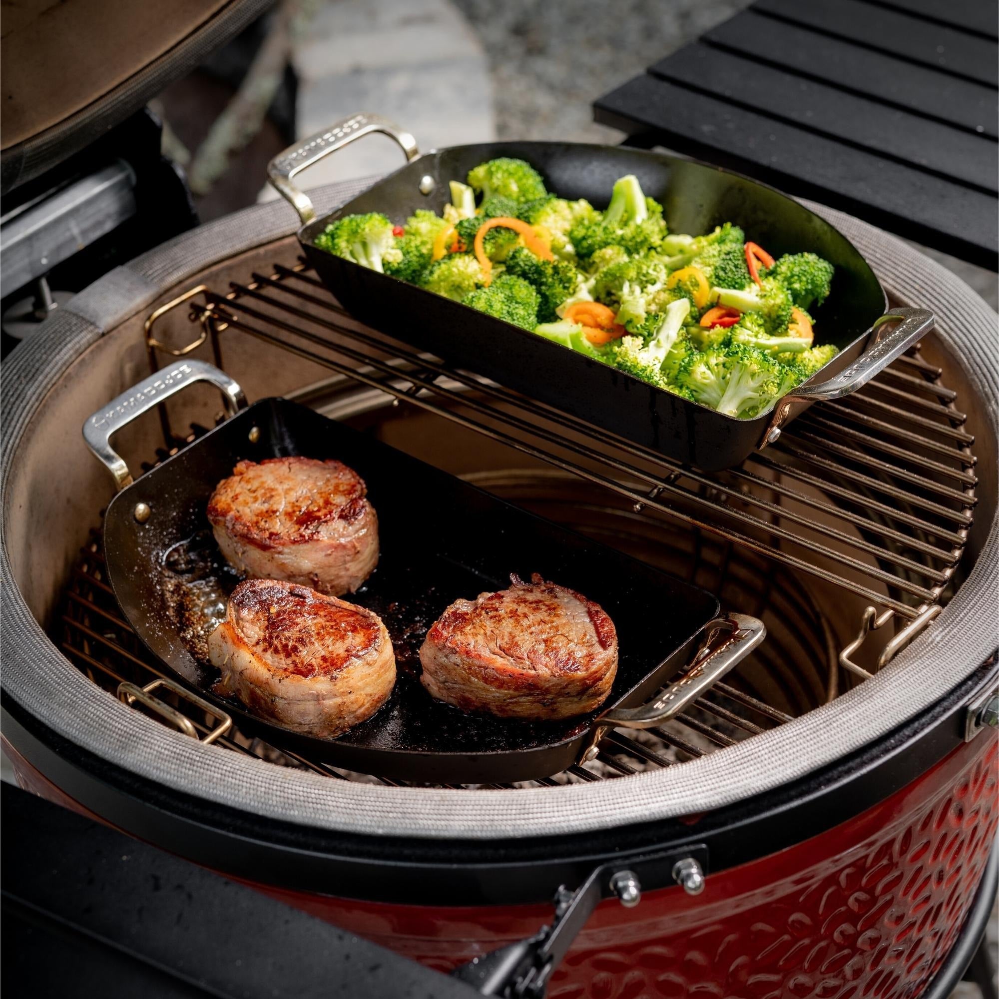 Kamado Joe Karbon halbes Pfannenset