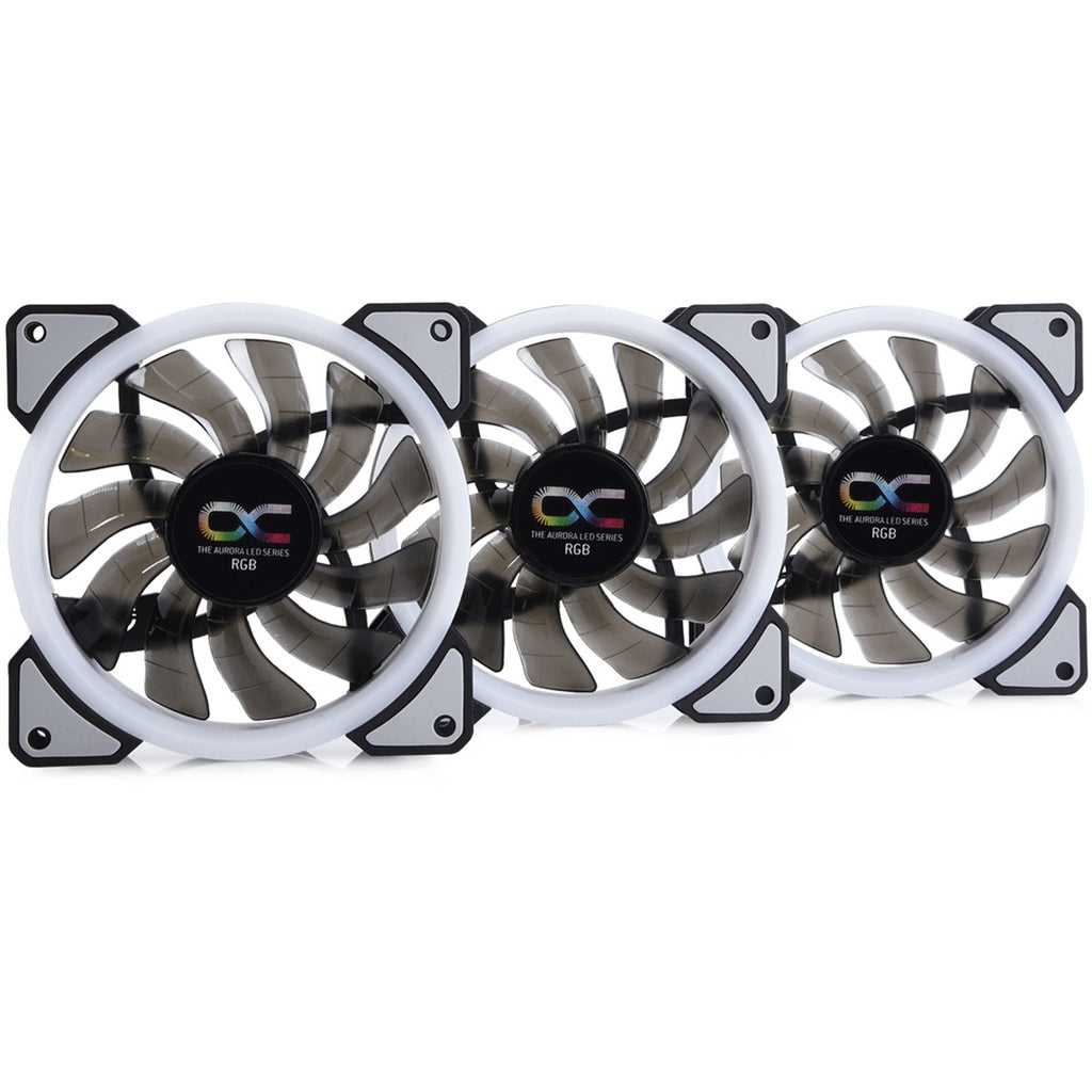 Alphacool eiszyklon aurora lux digital rgb case fans (3 stuks, 120 x 120 x 25 mm, 3-pins fan-connector)