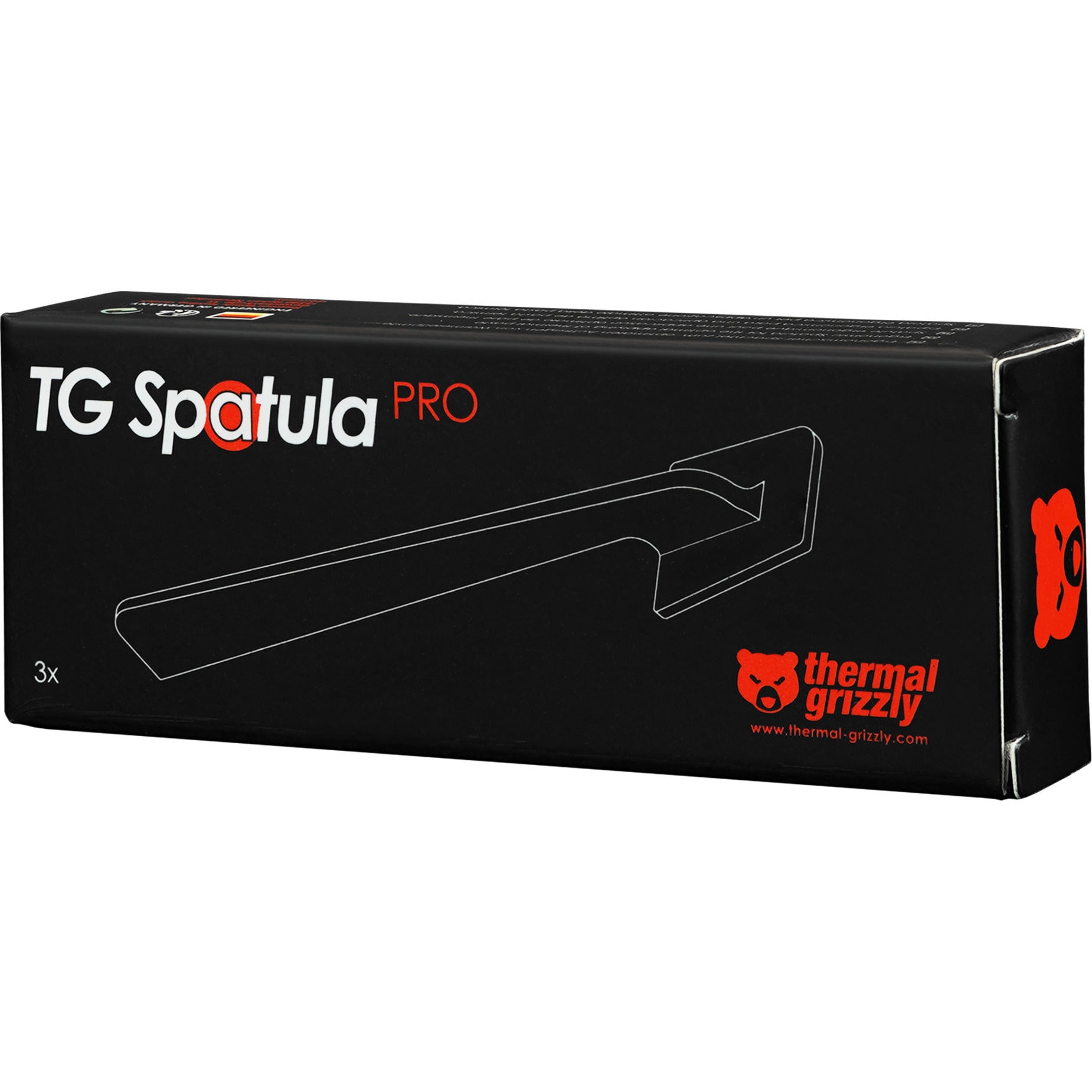 Thermal grizzly spatula pro (3-pack) plamuurspatel (zwart, 3 stuks)