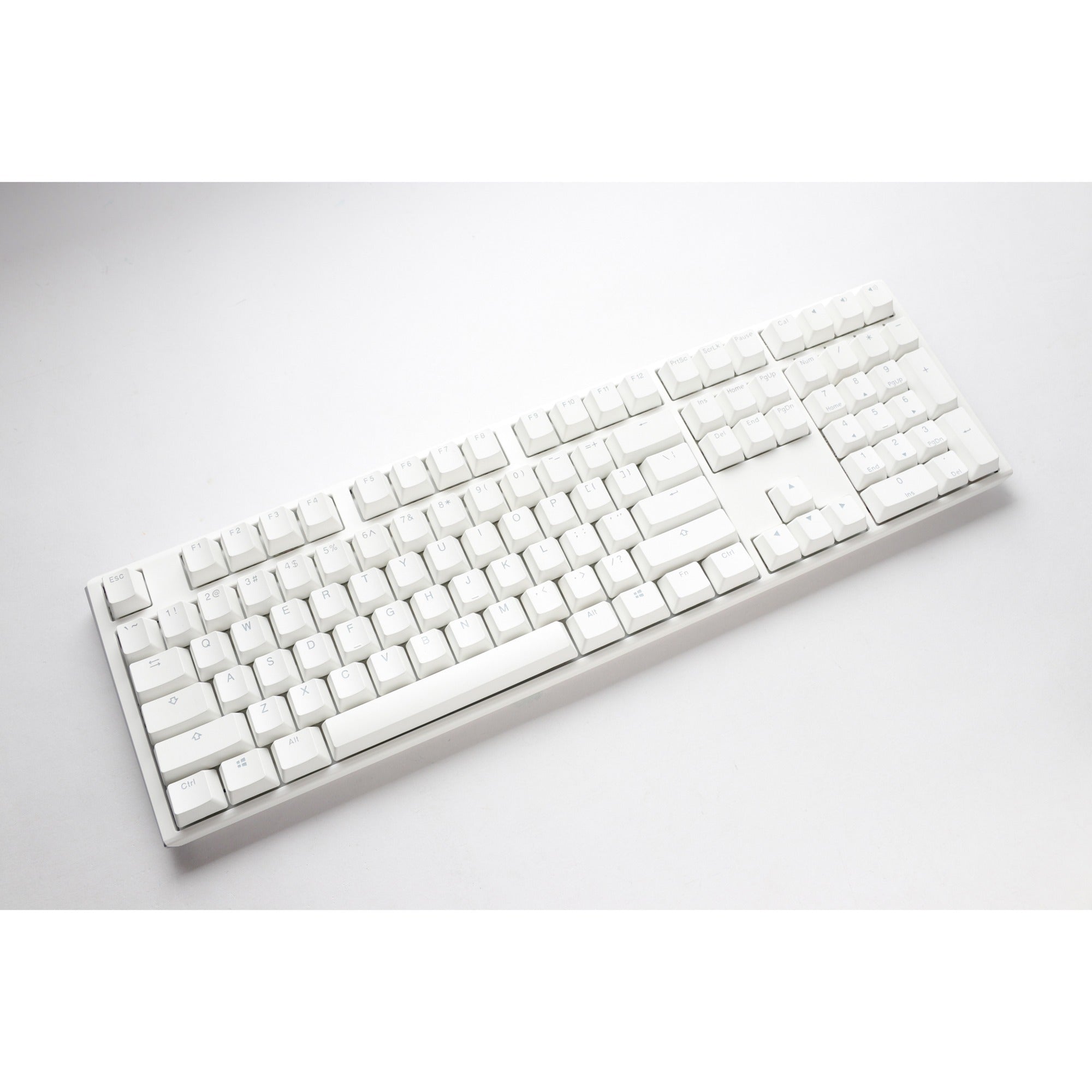 Ducky one 3 classic pure white, toetsenbord (wit, us lay-out, cherry mx silent red, rgb led, double-shot pbt, hot-swappable, quack mechanics)