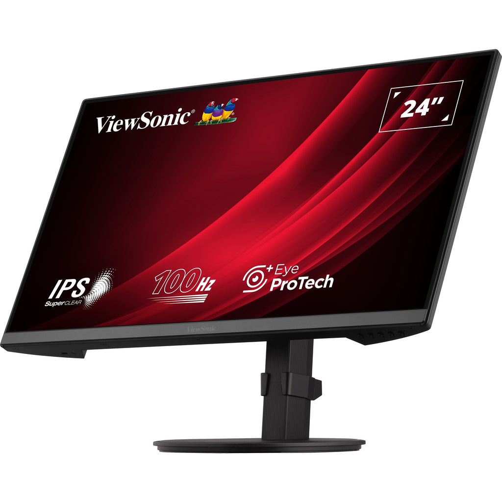 Viewsonic vg2408a-mhd 24 monitor (zwart, 1x hdmi, 1x displayport, vga, 100 hz)