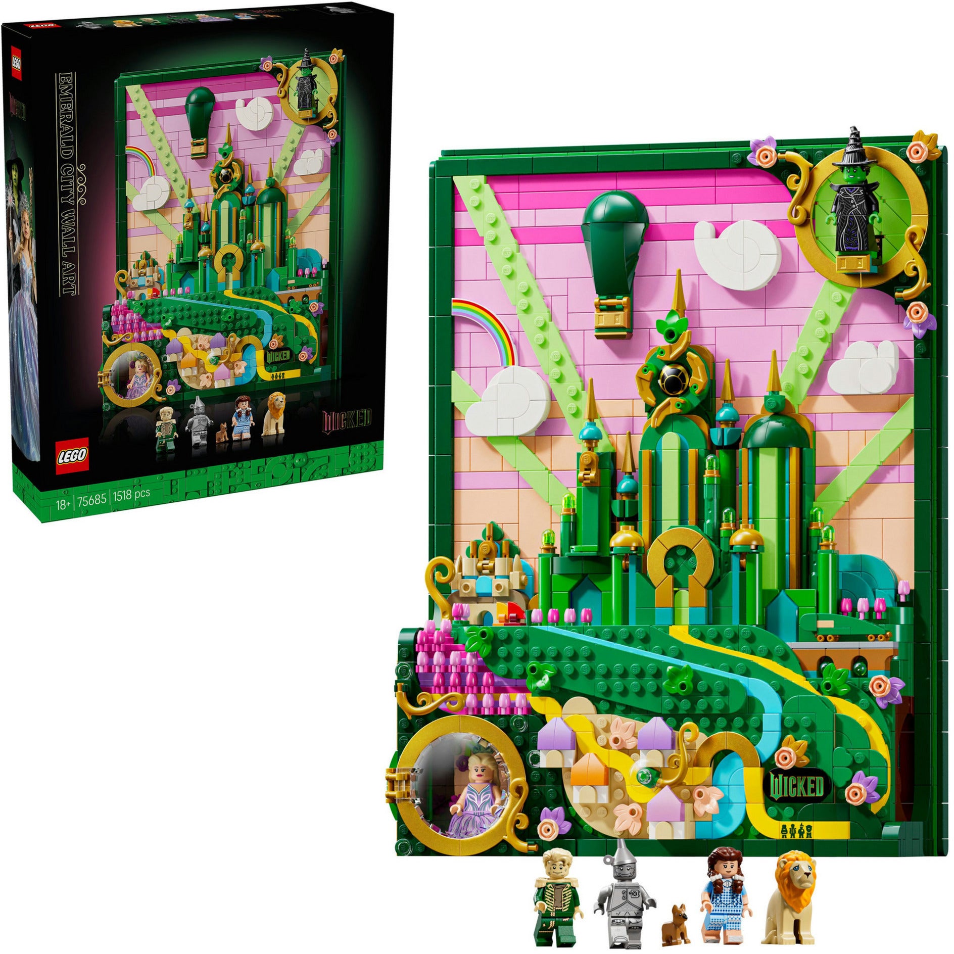 Lego wicked - emerald city muurkunst constructiespeelgoed (75685)