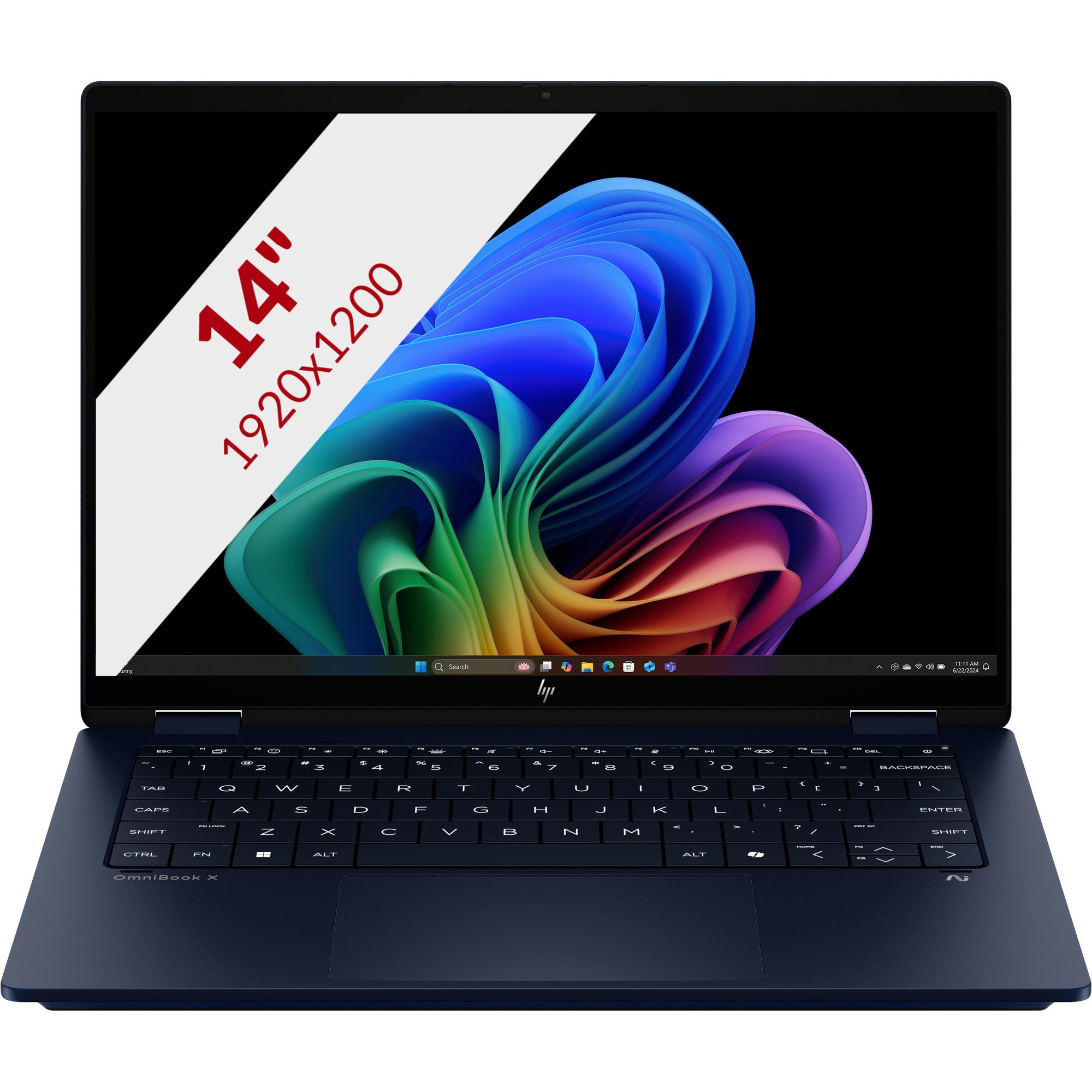 Hp omnibook x flipngai 14-fm0050nd 14 copilot+ 2-in-1 laptop (donkerblauw | core ultra 5 226v | intel arc 130v | 16 gb | 512 gb ssd | touch)