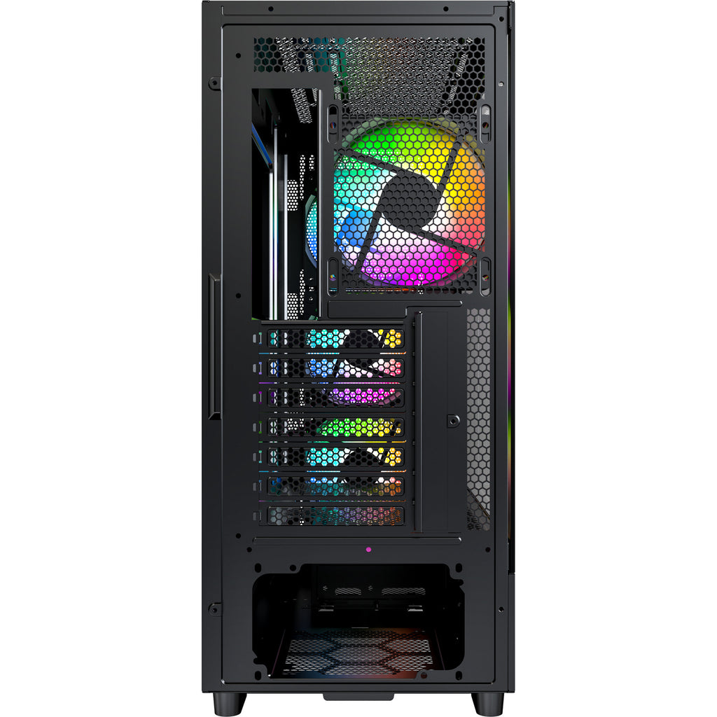 Montech x5 midi tower behuizing (zwart | 2x usb-a | 1x usb-c | tempered glass)