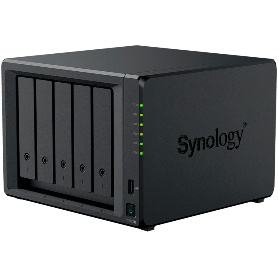 Synology diskstation ds1525+ nas (zwart, 2x lan, usb)