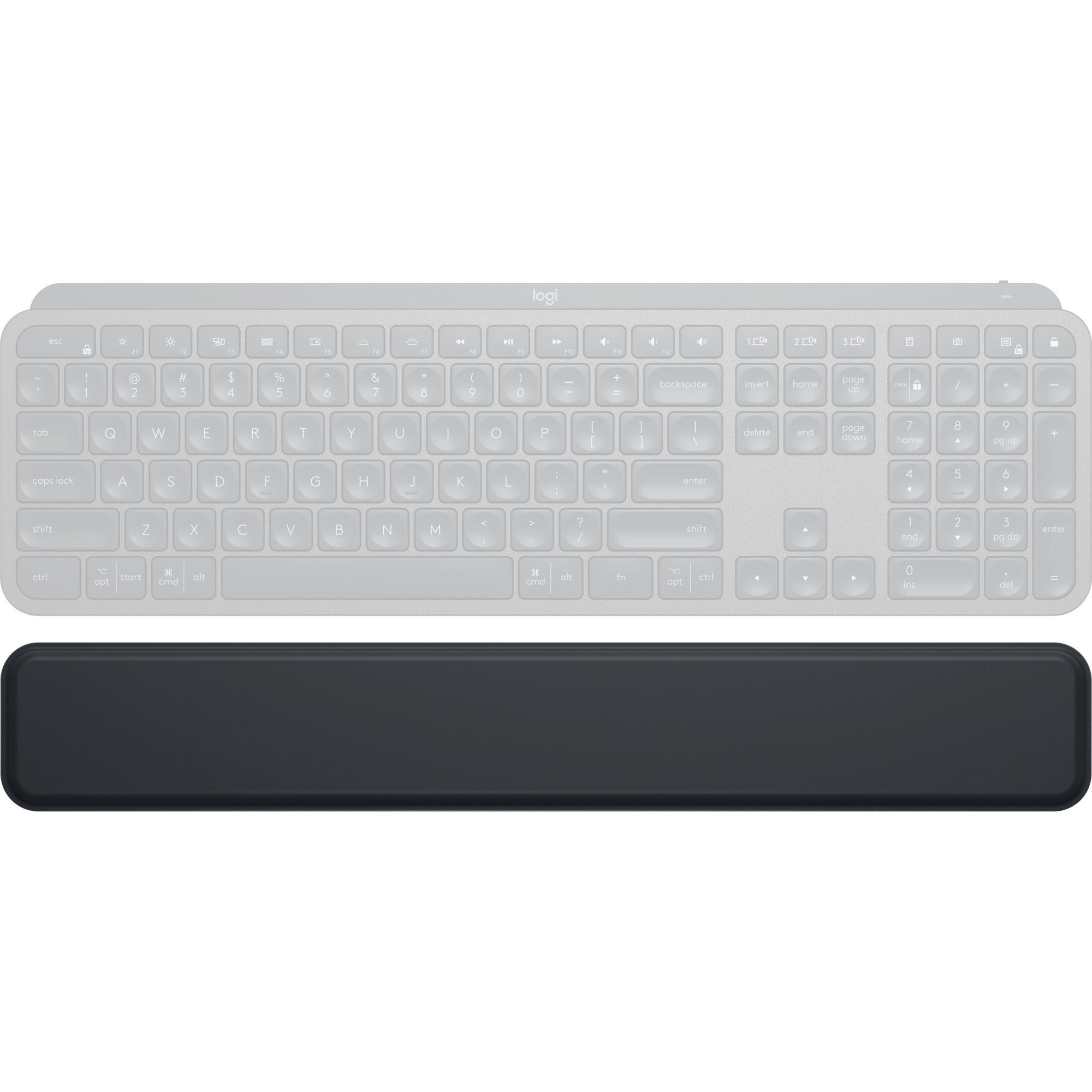 Logitech mx palm rest polssteun (zwart, 956-000001)