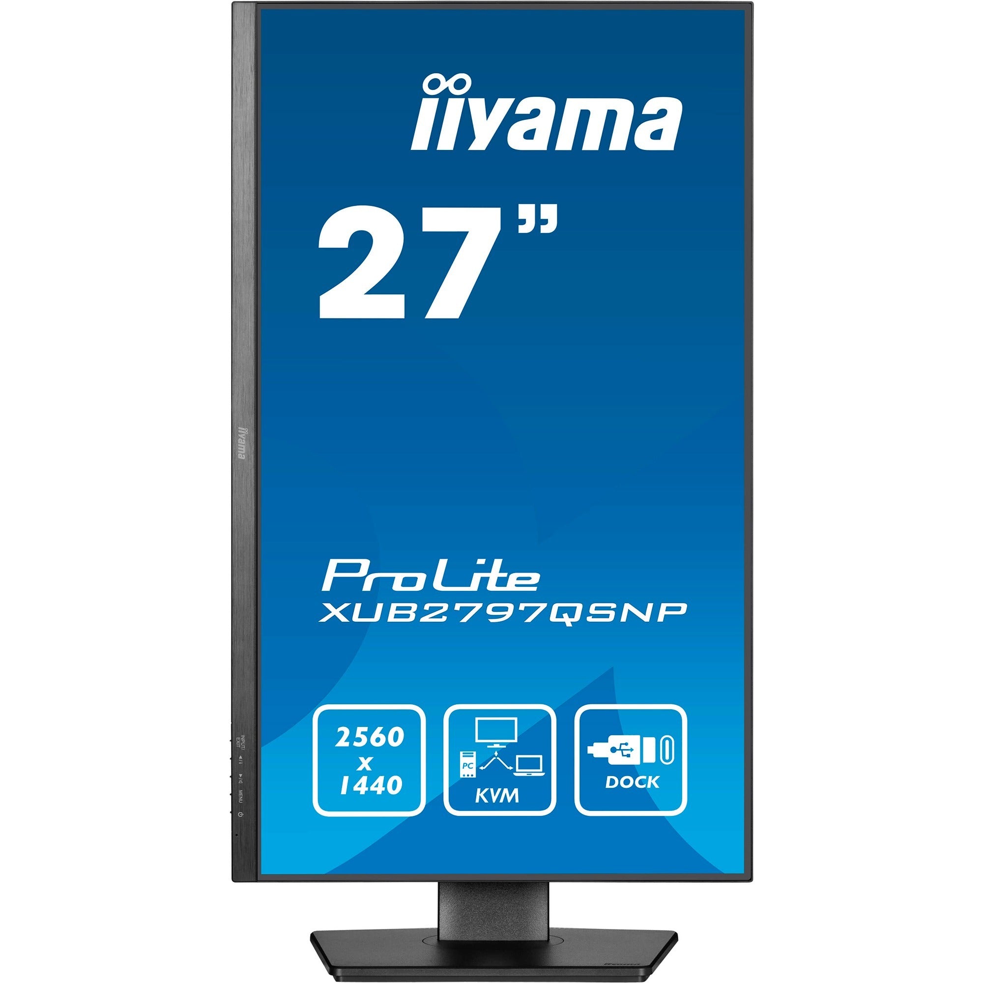 Iiyama prolite xub2797qsnp-b1 27 monitor (zwart (mat), hdmi, displayport, 3x usb-a, 3x usb-c, rj-45)