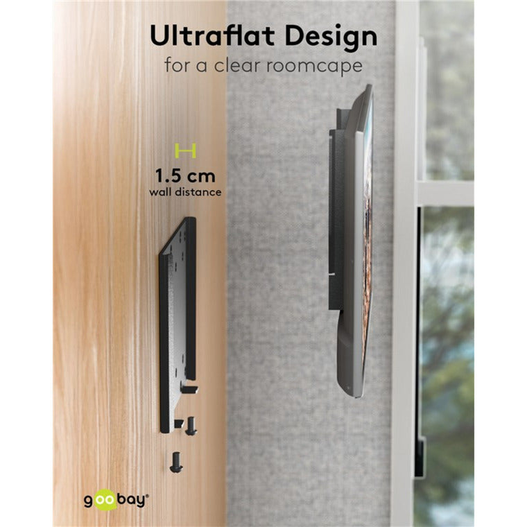 Goobay tv wall mount caravan fixed (s), 13 to 27 inch wandmontage (zwart)