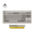 Keychron r3-m3 qmk wireless mechanical keyboard (grijs, us lay-out (qwerty), super brown, 80% (tkl) , rgb, cherry pbt, hot swap, 2.4 ghz bluetooth 5.3 usb-c)