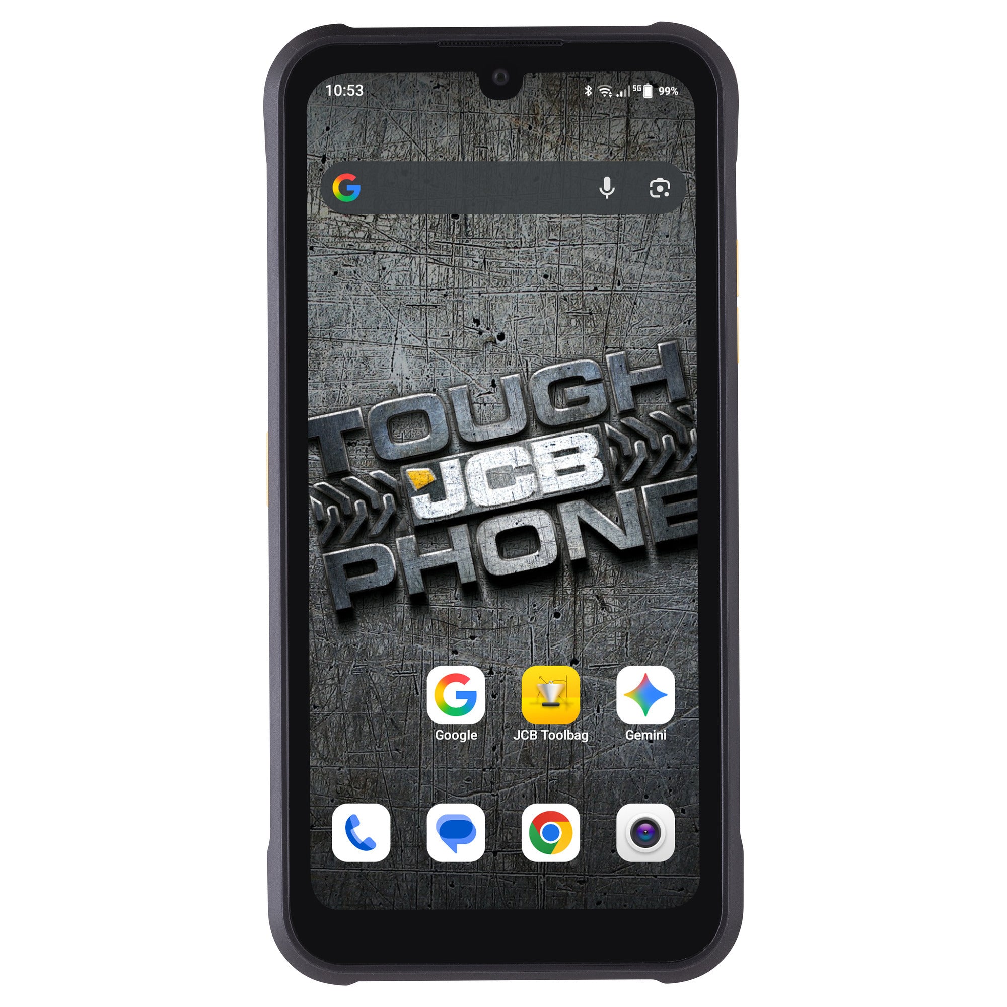 Jcb toughphone e50 smartphone (zwart | 128 gb | android 16 | dual-sim)