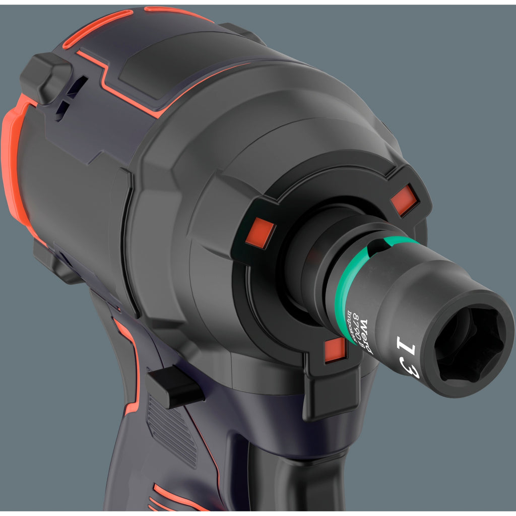 Wera 9608 dop-magneetstrip b impaktor imperial 1 dopsleutel (zwart groen, 9‑delig)