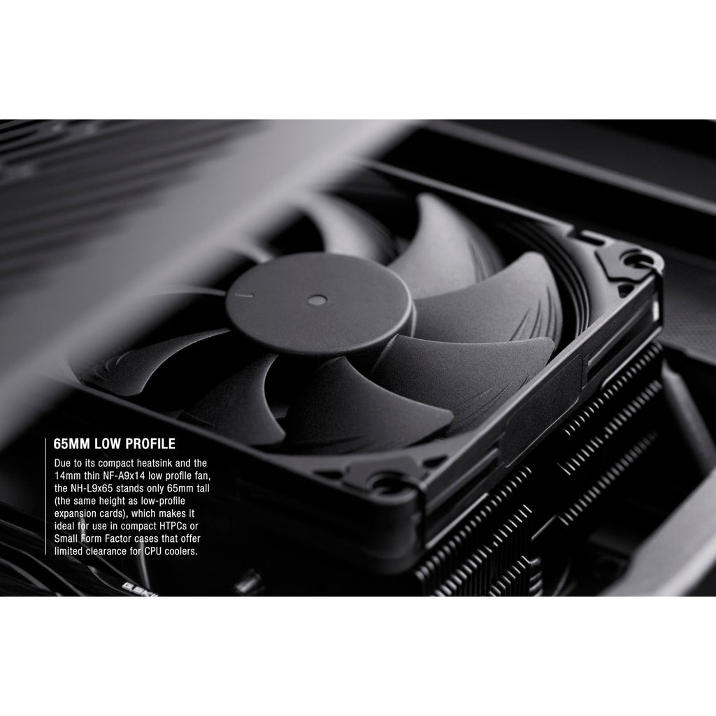 Noctua nh-l9x65 chromax.black cpu-koeler (zwart, 4-pin pwm-aansluiting)