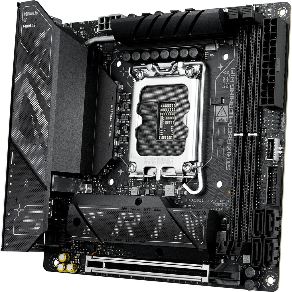 Asus rog strix b860-i gaming wifi socket 1851 moederbord (raid, 2.5 gb-lan, wi-fi 7, bt, sound, mini-itx)