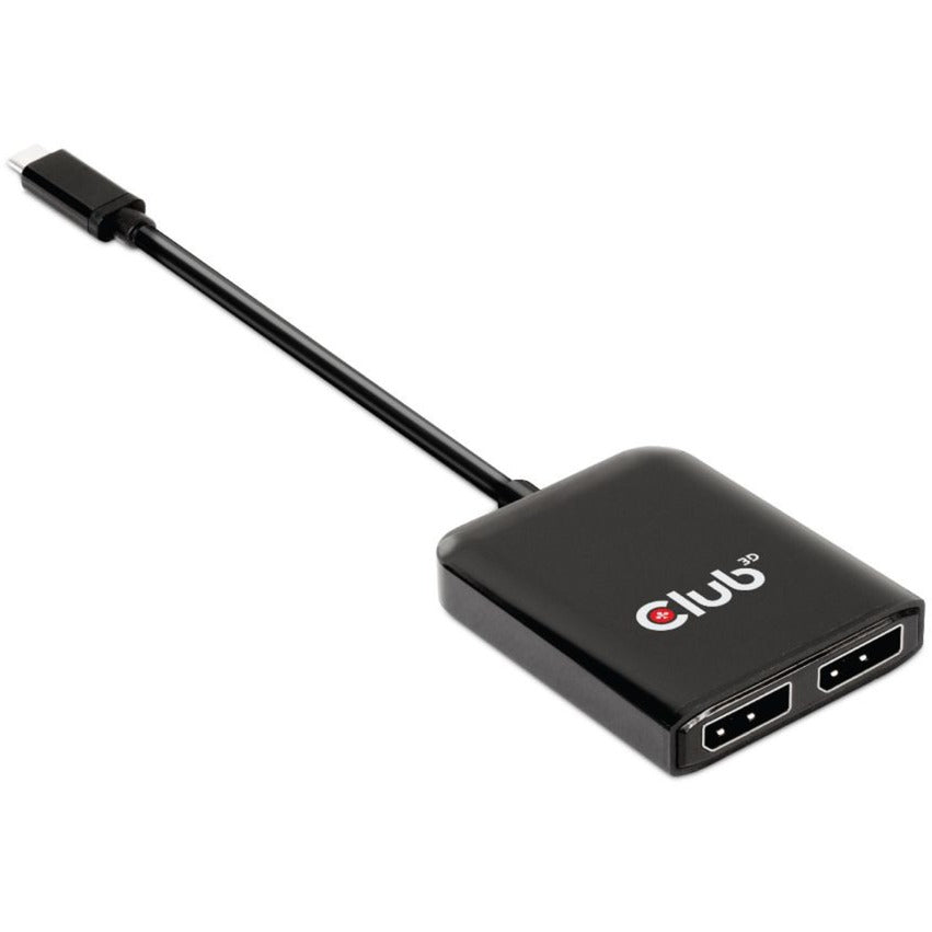 Club 3d usb 3.2 gen2 type-c (dp alt-mode) naar displayport dual monitor 4k60hz m f mst hub displayport splitter (zwart)