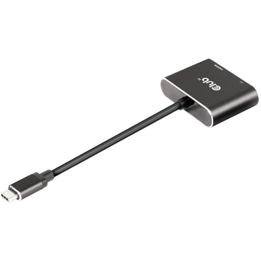Club 3d mst hub usb3.2 gen2 type-c(dp alt-mode) to displayport + hdmi 4k60hz m f (zwart)