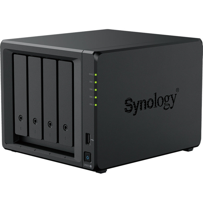 Synology diskstation ds925+ nas (zwart, 2x 2.5gbe lan, 2x usb 3.2 gen 1)