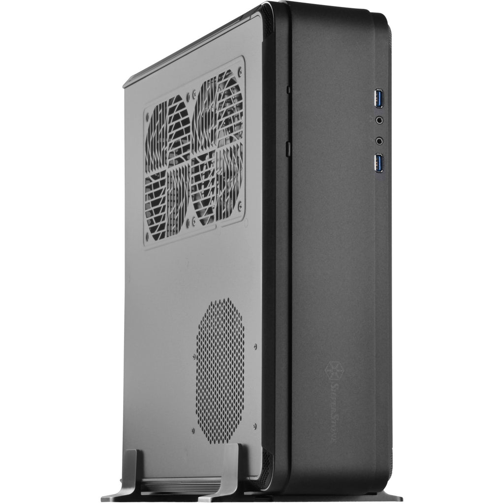 Silverstone sst-ftz01b-e desktop behuizing (zwart | 2x usb-a)