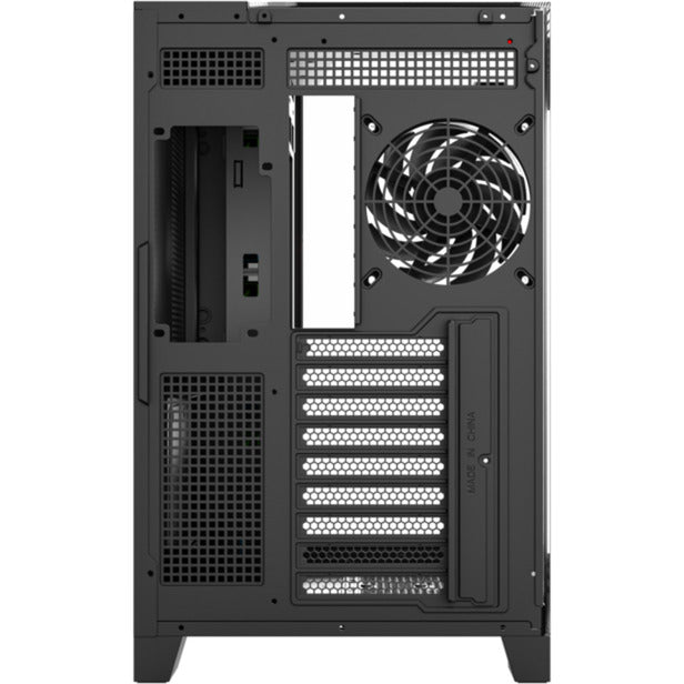 Xyz pc gear tesseract a-rgb midi tower behuizing (zwart | 2x usb-a | 1x usb-c | rgb | tempered glass)