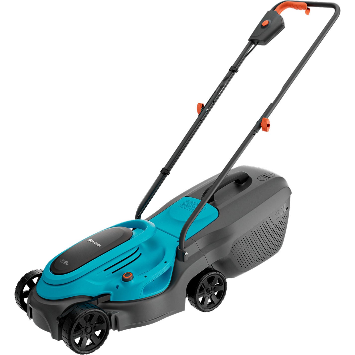 Gardena grasmaaier easymax 32 18v (turquoise grijs, 1x systeemaccu p4a pba 18v 72, 1x snellader p4a al 1830 cv inbegrepen)