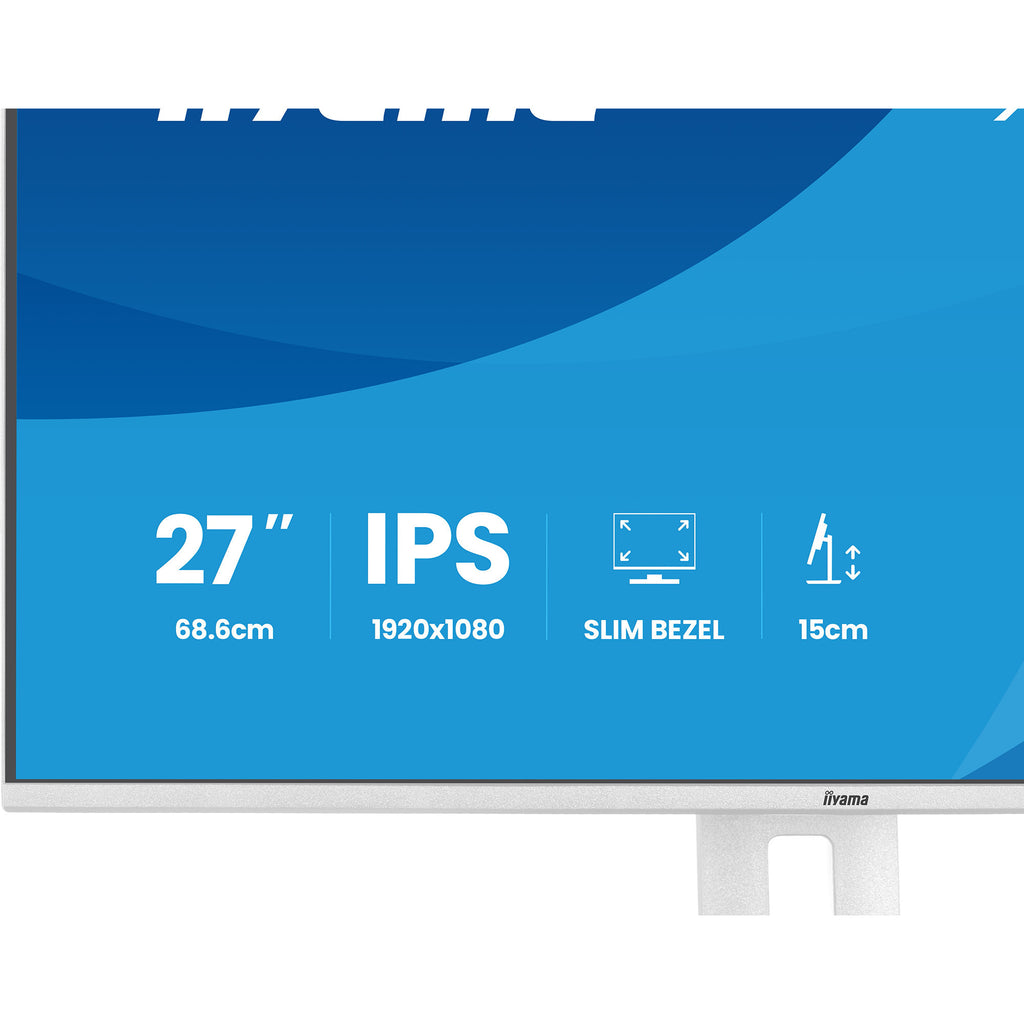 Iiyama prolite xb2797hsu-w1 27 monitor (wit (mat), 120 hz, hdmi, displayport, usb, audio)