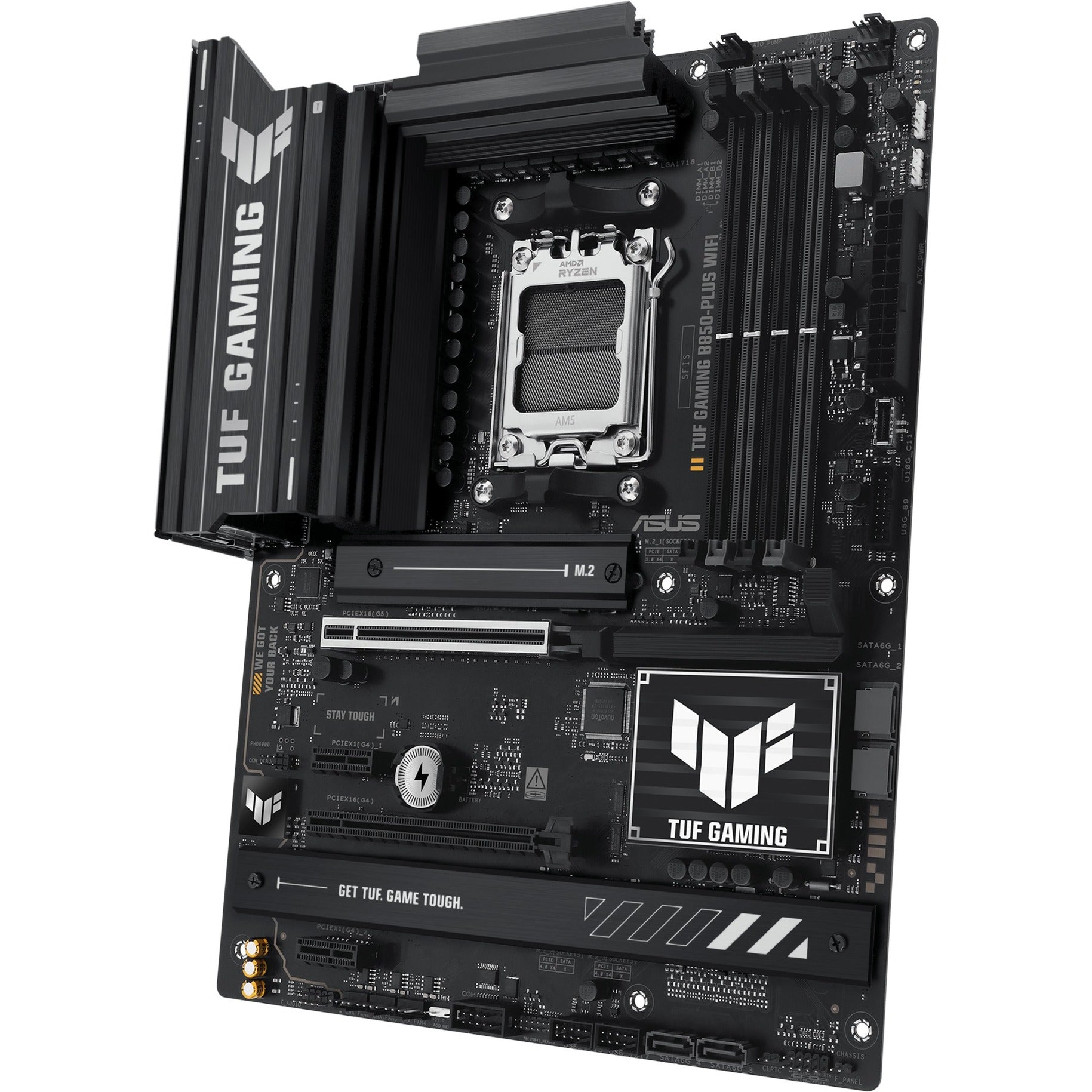 Asus tuf gaming b850-plus wifi socket am5 moederbord (raid, 2.5gb-lan, wi-fi 7, bt, sound, atx)