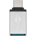 Goobay usb-c usb a otg superspeed adapter (zilver)