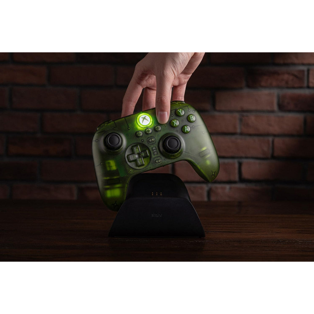 8bitdo ultimate 3-mode controller voor xbox (groen transparant, xbox series x|s, xbox one, pc, bluetooth usb-c 2.4 ghz )