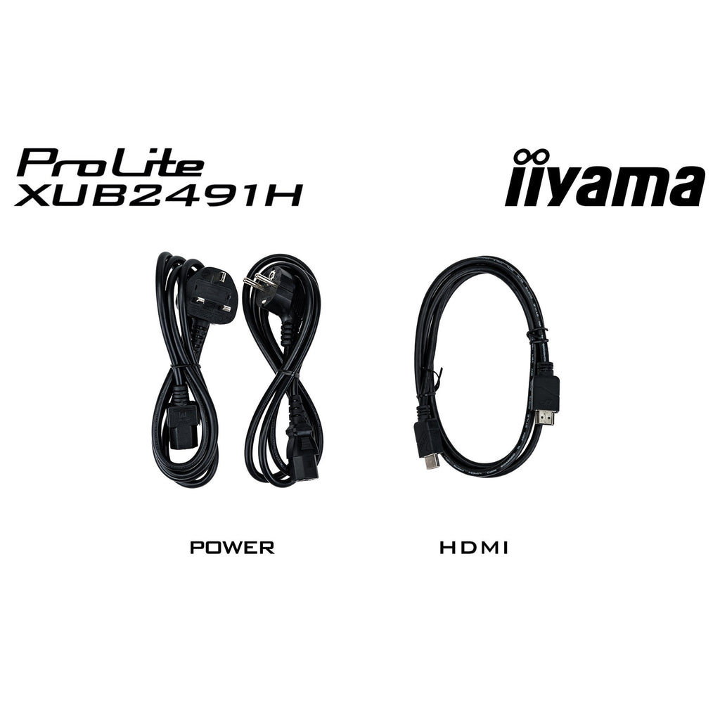 Iiyama prolite xub2491h-b1 23.8 monitor (zwart, hdmi, displayport)