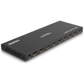 Delock hdmi splitter 1x hdmi in > 8x hdmi out, 4k 60hz (zwart, met downscaler)