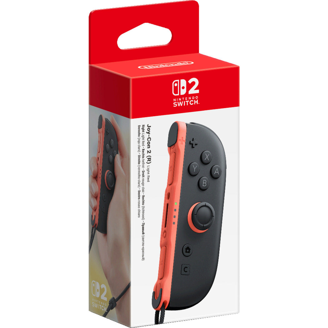 Nintendo joy-con 2 - rechts gamepad (zwart lichtrood)