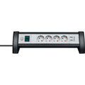 Brennenstuhl premium-office-line stekkerdoos met usb 4-voudig zwart lichtgrijs 1,8m h05vv-f 3g1,5