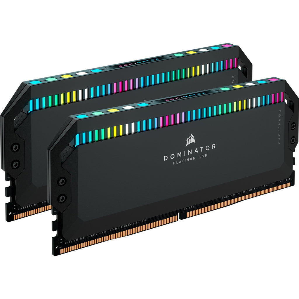 Corsair 32 gb ddr5-6000 kit werkgeheugen (zwart, cmt32gx5m2b6000c30, dominator platinium rgb, xmp)